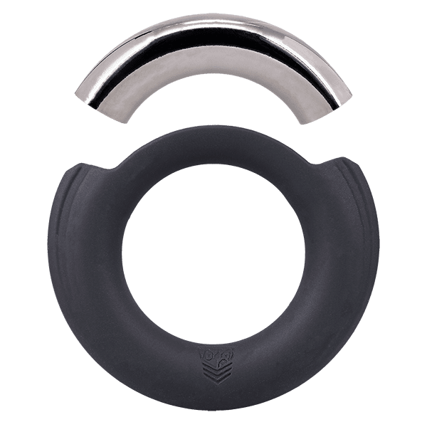 Fort Troff Pinch Zero Ring Black with Magno Lock and extra-wide opening designed for comfort and ease, featuring body-safe silicone.