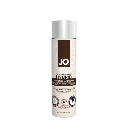 JO Silicone Free Hybrid Lubricant WARMING 4 oz (120 ml) - Coconut and Water Based - sexlube.com