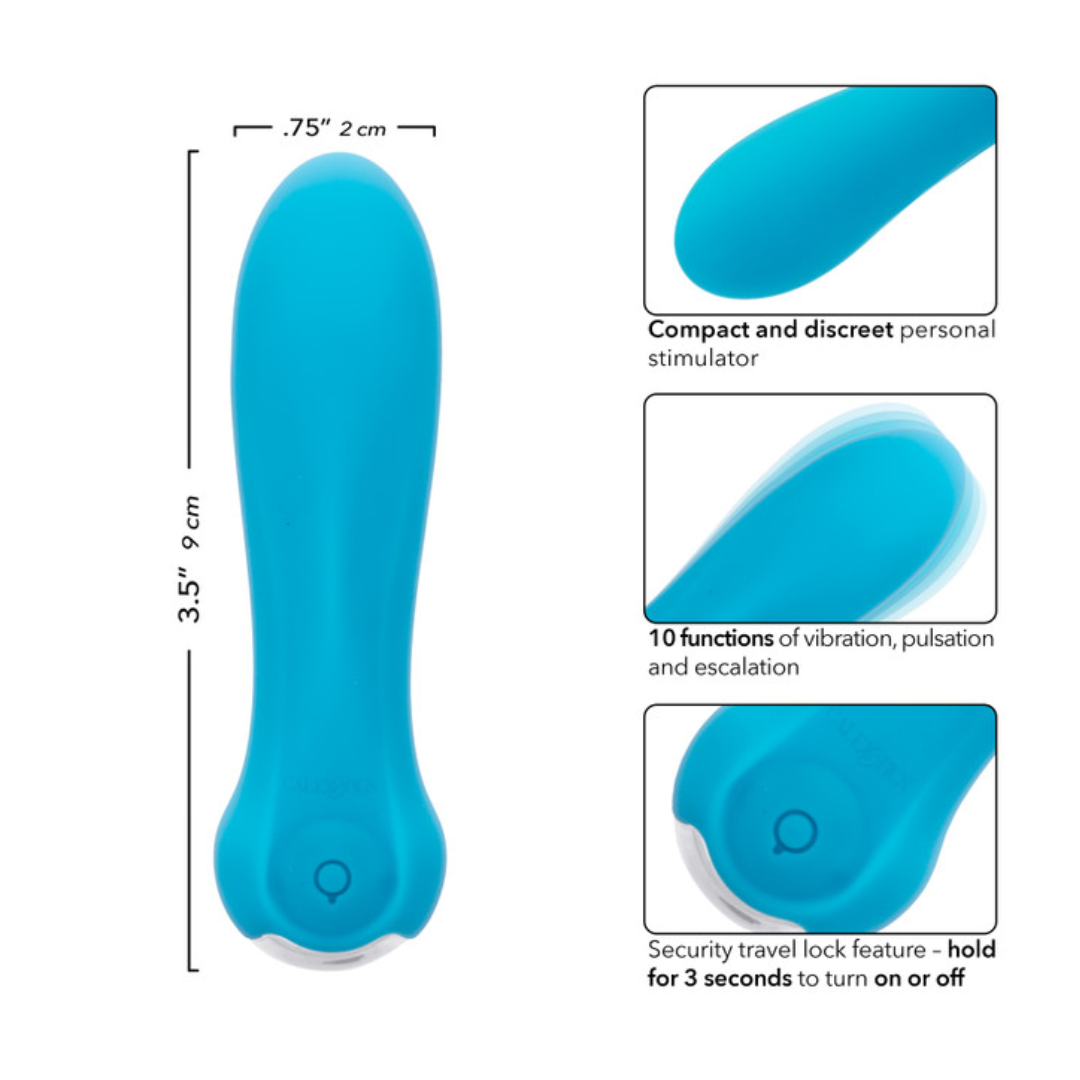 Kyst Compact Rechargeable Vibrating Rocket - Blue