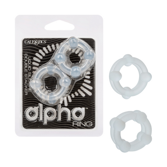 Alpha Ring Liquid Silicone Double Stacker