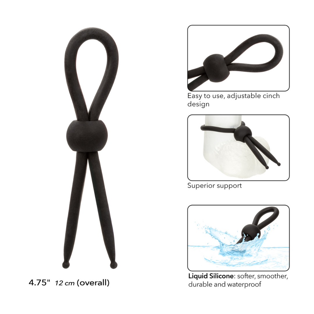Alpha Ring Liquid Silicone Lasso - Black