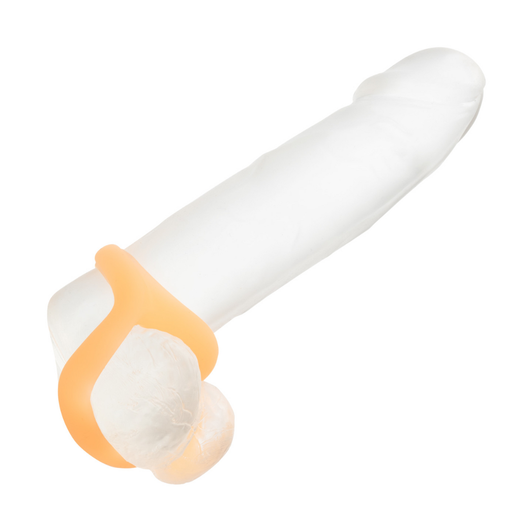 Alpha RIngs Glow-In-The-Dark Liquid Silicone Teardrop Ring - Orange