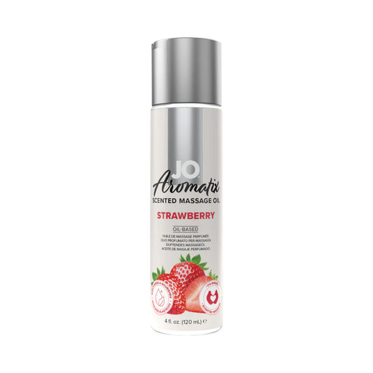 JO Aromatix Strawberry Scented Massage Oil - 4 oz (120 mL)