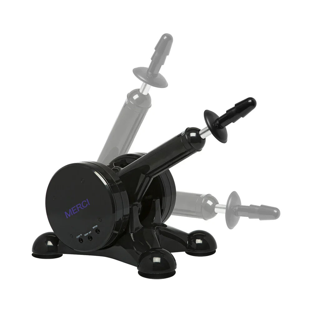Merci Power Banger sex machine with adjustable thruster and wireless remote, ideal for use with lube and personal lubricant.