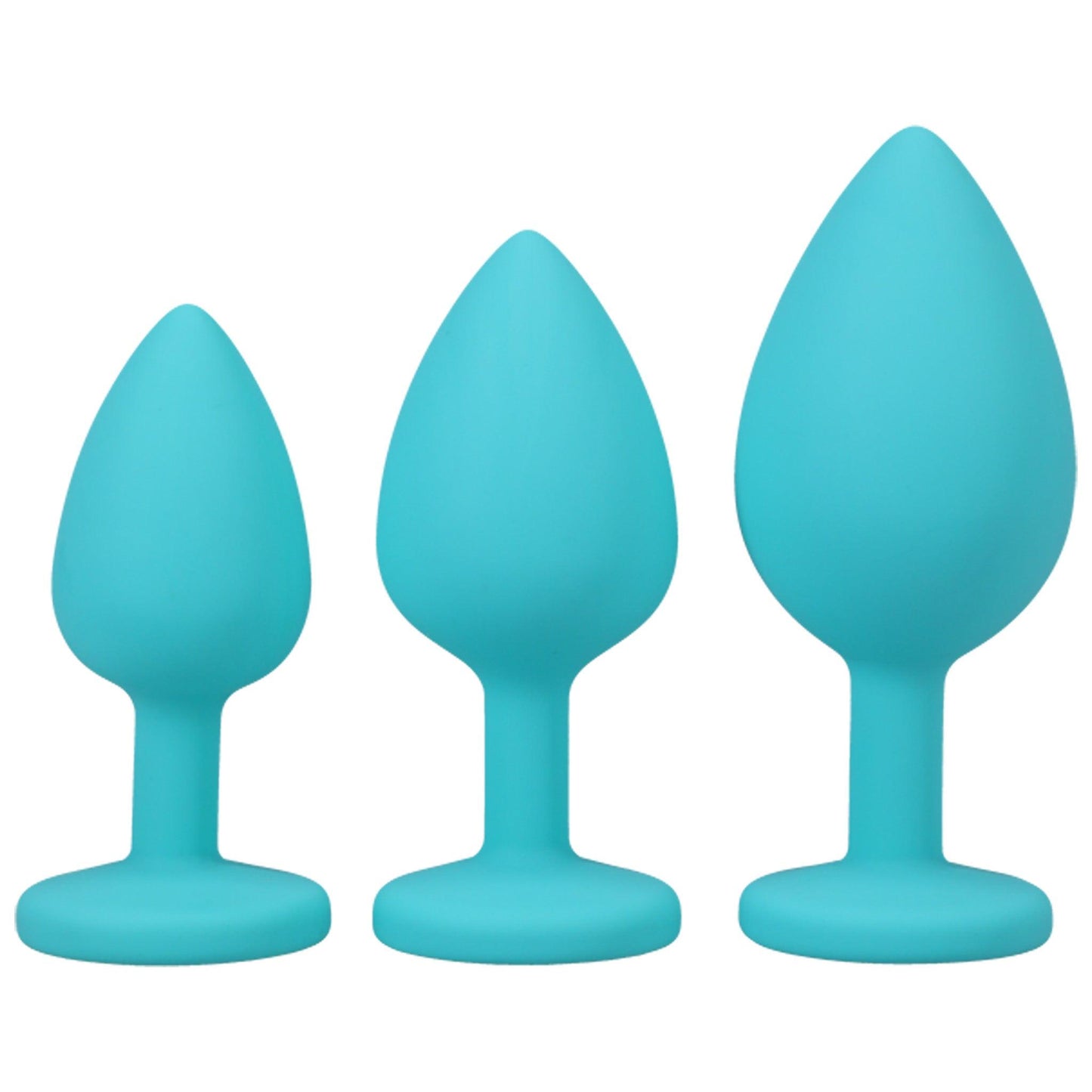 A-Play - Silicone Trainer Set 3 Piece Set - Teal - CheapLubes.com