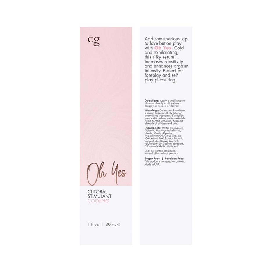CG Oh Yes - Clitoral Stimulant - Cooling 1 oz (30 mL) - sexlube.com