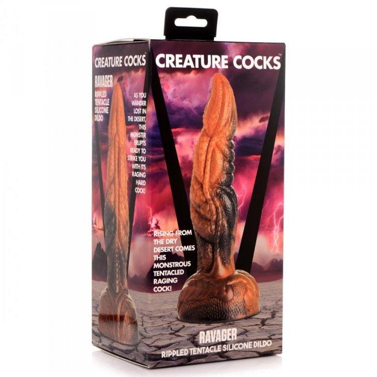 CREATURE COCKS - Ravager - Rippled Tentacle Silicone Dildo