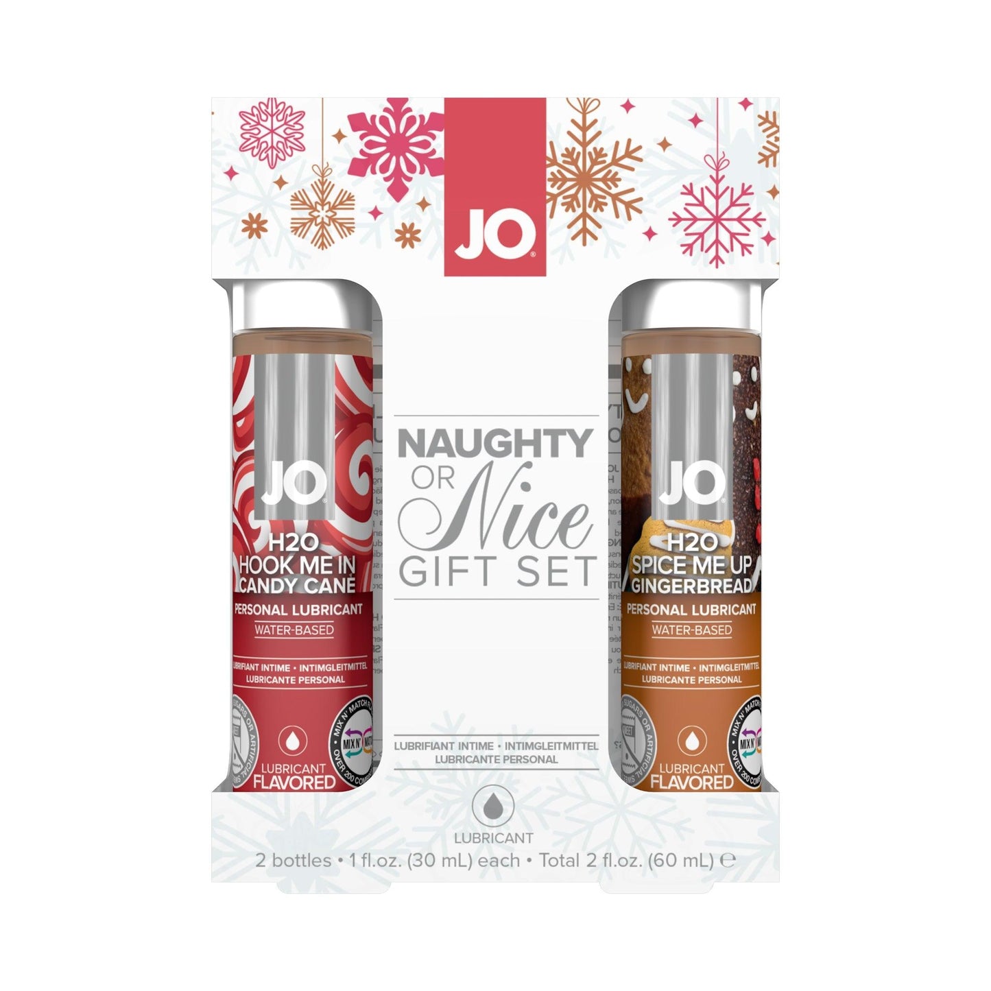 JO Naughty or Nice Gift Set Candy Cane & Gingerbread 1oz (60 mL) Each