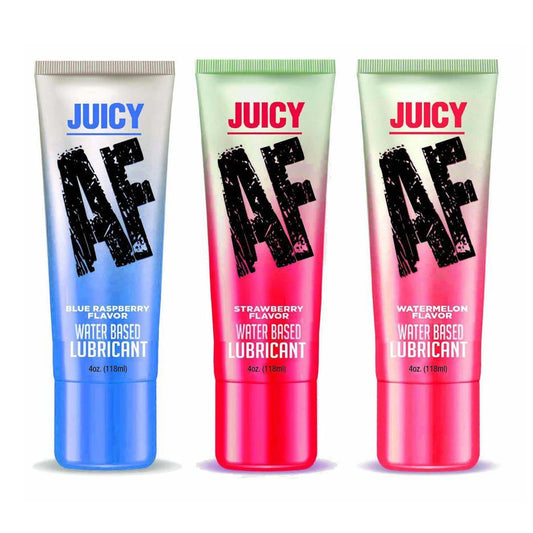 Juicy AF Flavored Water Based Lubricants 4 oz (118 mL) - 3 Juicy Flavores - sexlube.com