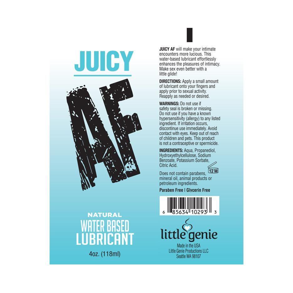 Juicy AF Natural Water Based Lubricant - 4 oz (118 mL)