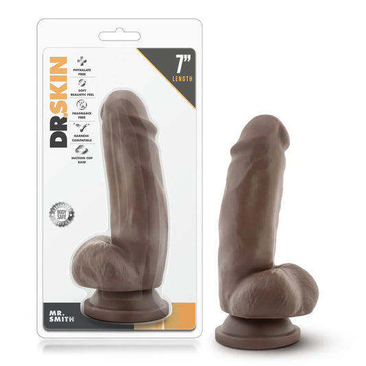 Dr. Skin - Mr. Smith - 7 in Dildo with Suction Cup - Chocolate