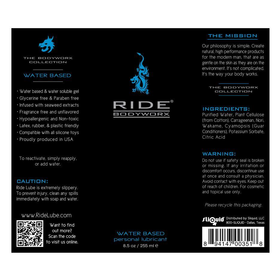 Ride Bodyworx Water Based Lubricant - sexlube.com