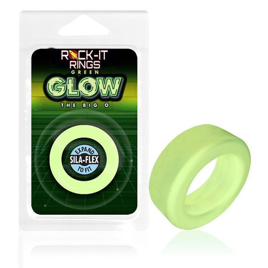 Rock-it Rings GLOW The Big O C-Ring - Glows in the Dark! - Green