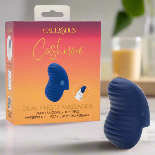 Cashmere Dual Vibrating Finger Massager - Rechargeable