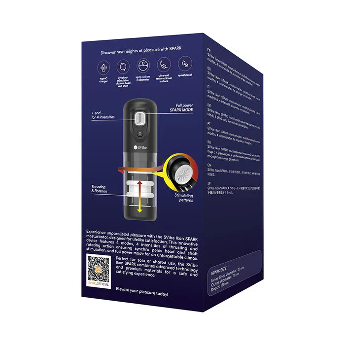SVibe - Ikon Spark Rechargeable Rotating & Thrusting Masturbator