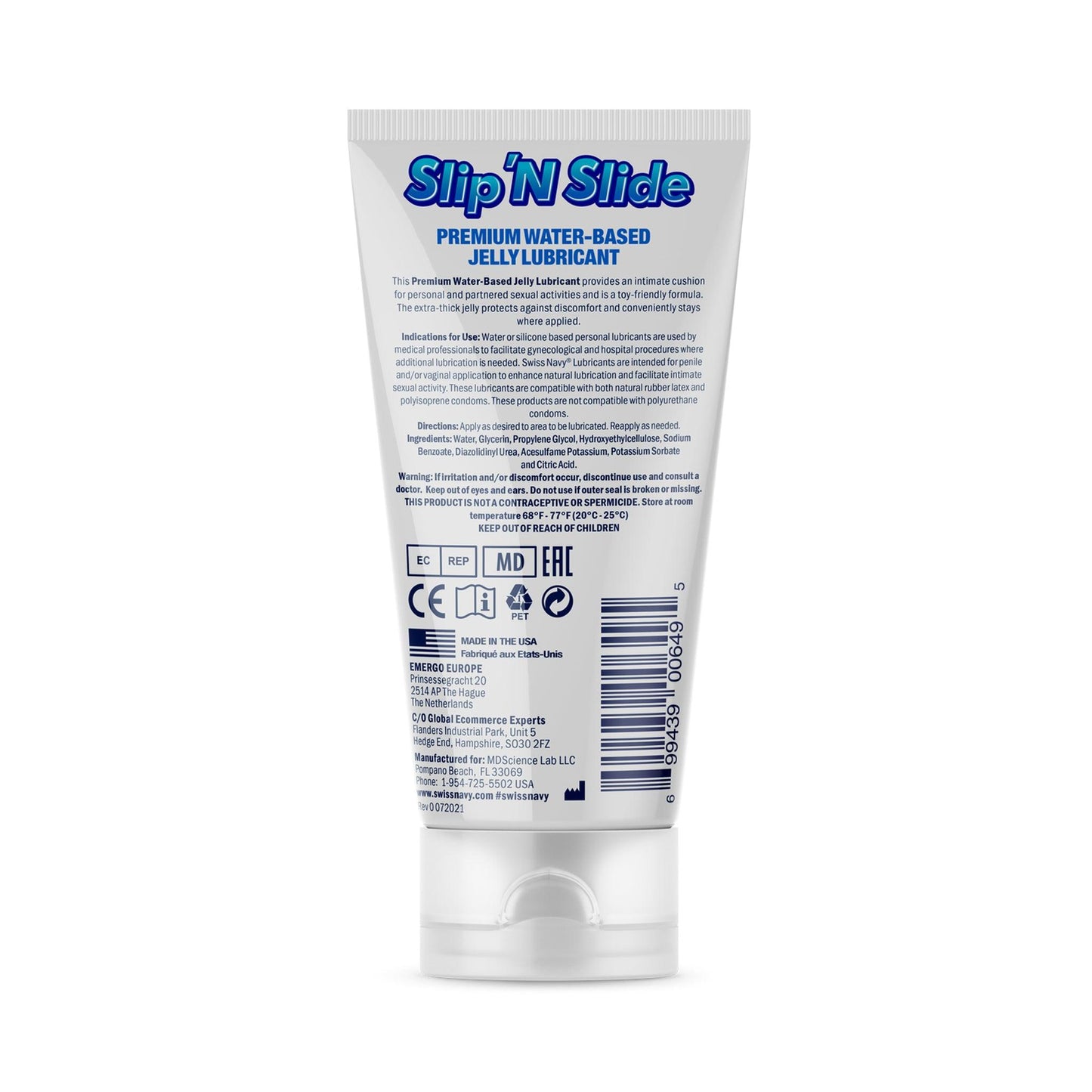 Swiss Navy Slip 'N Slide - Premium Jelly Personal Lubricant - 2 Sizes