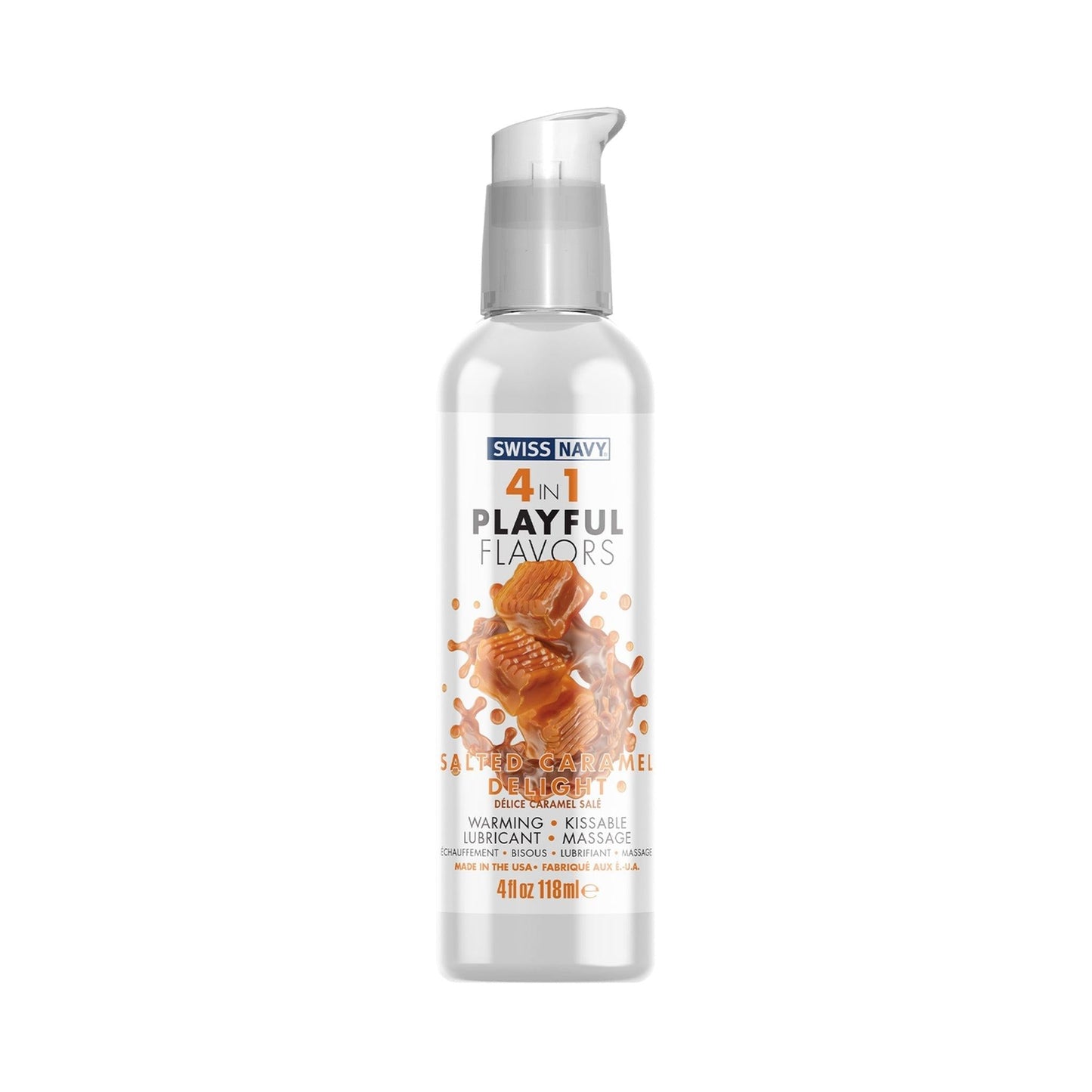 Swiss Navy 4 in 1 Playful Flavors - Warming Kissable Massage Lubricant 4oz (118 mL) - Flash Flavor Sale!