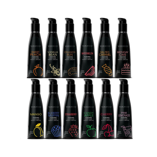 Wicked Flavored Water-Based Intimate Lubricant 4oz (120 mL) - 12 Flavors to Choose From!