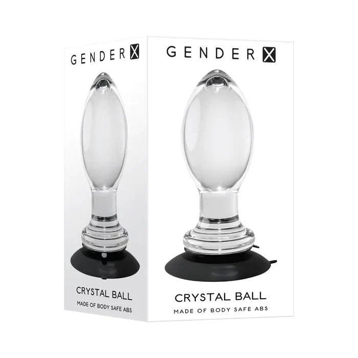 Gender X Crystal Ball Suction Cup Anal Plug - Clear