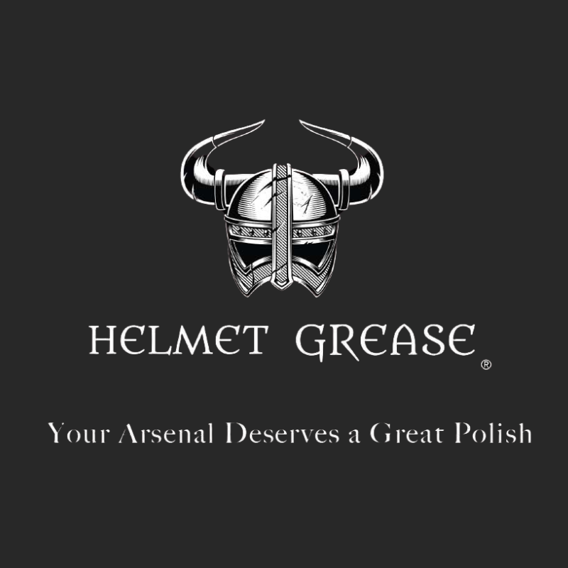Helmet Grease Created by men for men, we at Helmet Grease appreciate the special nuances of the lube required for specific applications. Our Helmet Grease philosophy – your arsenal deserves a great polish! Made in the U. S. A. but created for the worldly