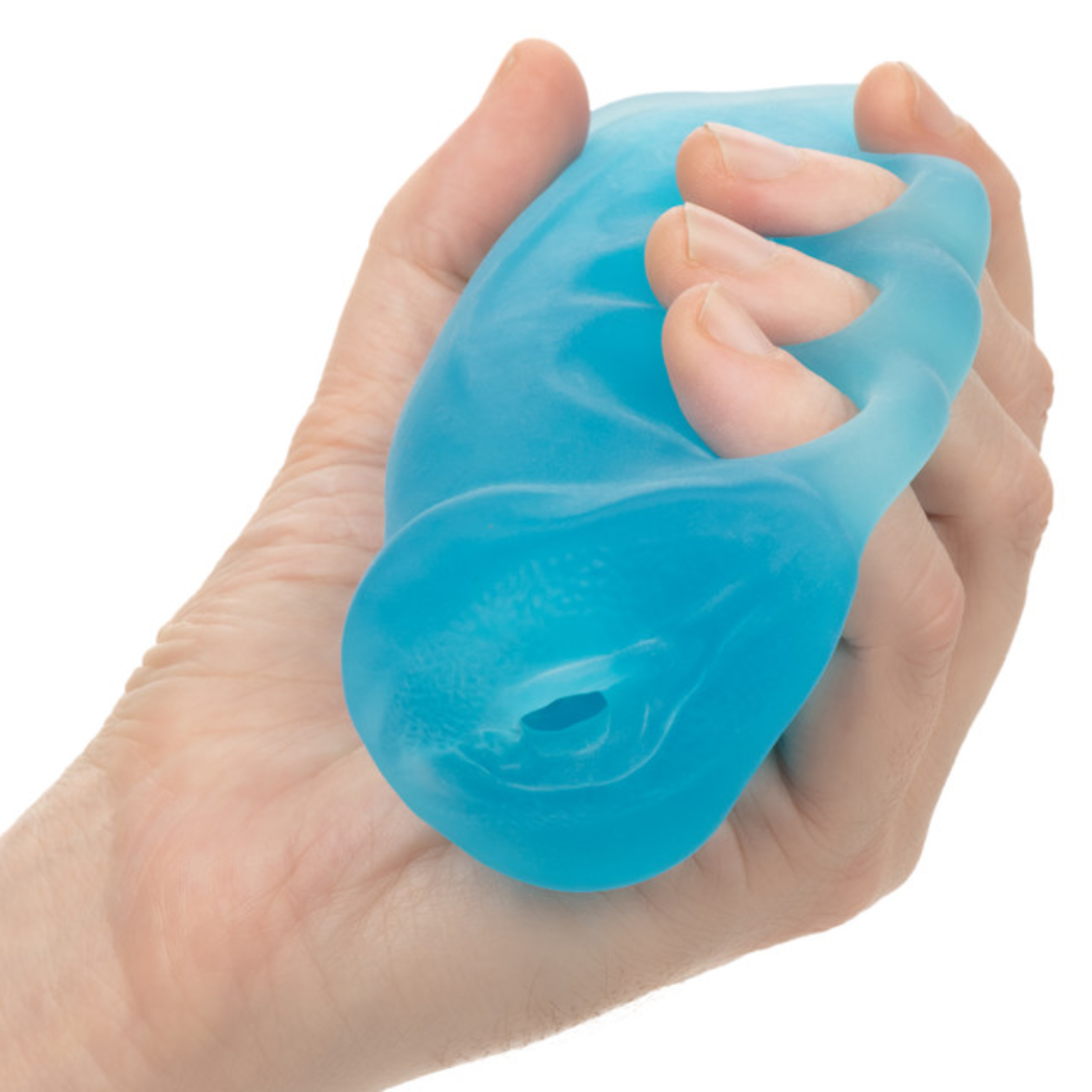 Pop Sock! Grip-N-Stroke Small Male Masturbator - Blue