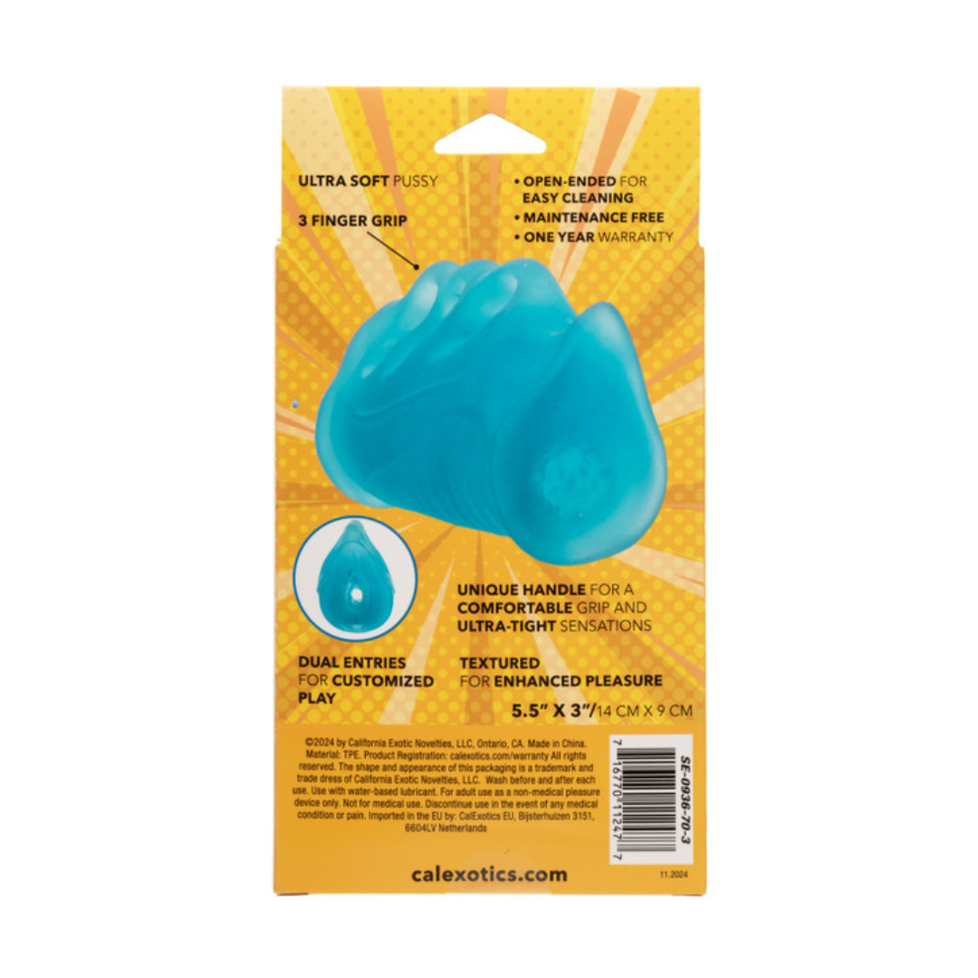Pop Sock! Grip-N-Stroke Small Male Masturbator - Blue