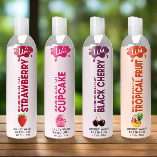 Wet Flavored Edible Personal Lubricant - 4 oz. - 2 Flavors to Choose From - Flash Sale!