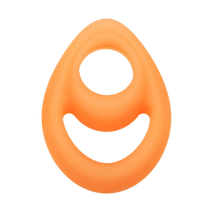 Alpha RIngs Glow-In-The-Dark Liquid Silicone Teardrop Ring - Orange