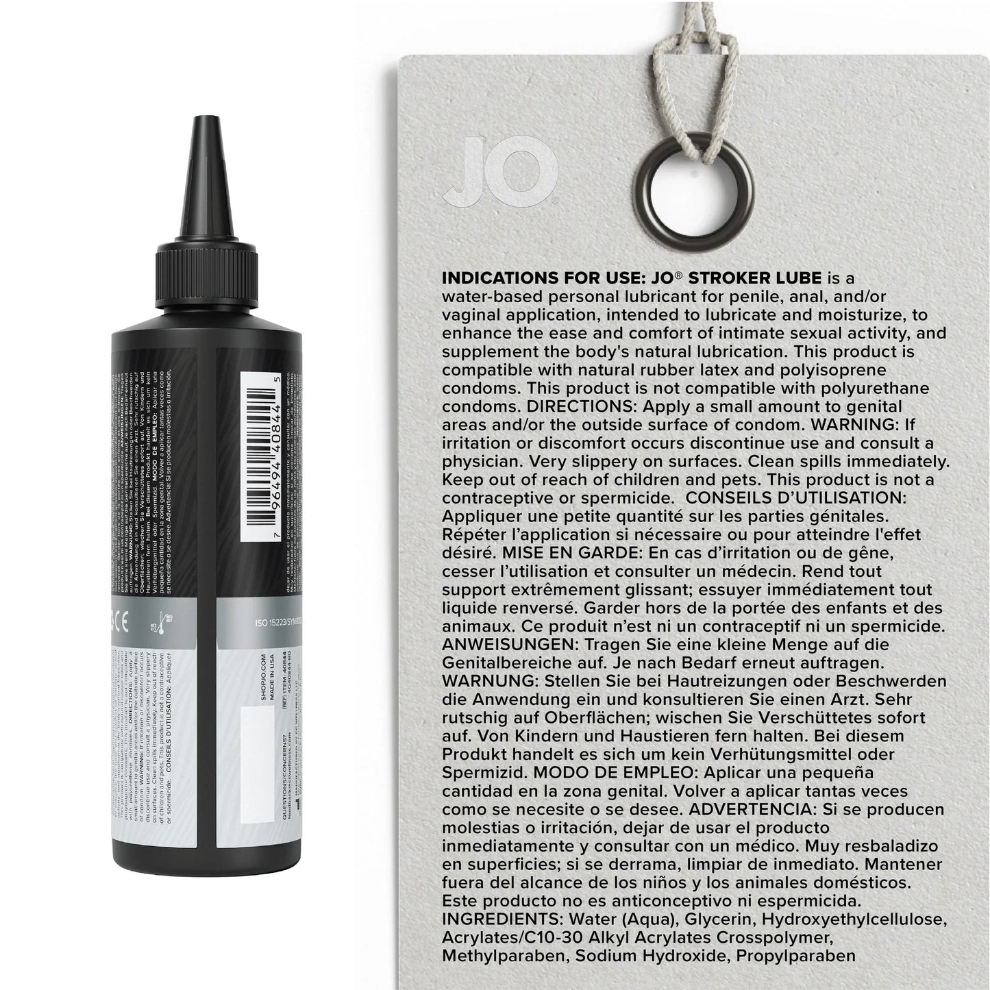 JO Stroker Lubricant Water-Based - 2 Sizes