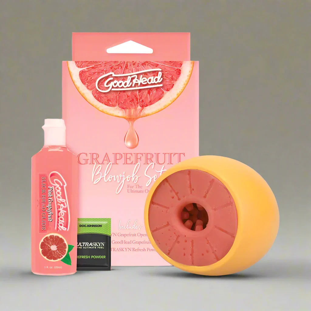 GoodHead Grapefruit Blowjob Set Yellow Pink