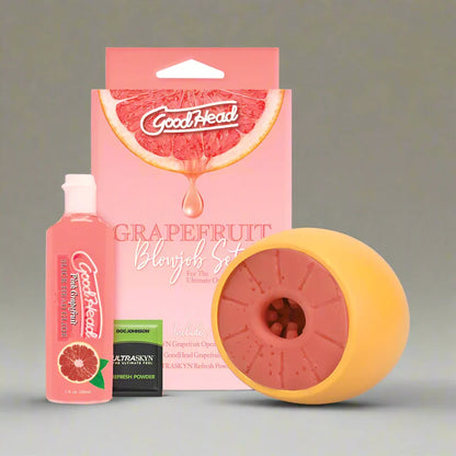 GoodHead Grapefruit Blowjob Set Yellow Pink