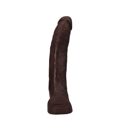 Dredd ULTRASKYN Cock with Removable Vac-U-Lock Suction Cup 13.5in Chocolate - Realistic Texture Adult Toy