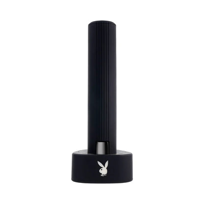 Rechargeable Playboy Pleasure Zone Thrusting Vibrator in sleek protective case with diamond-pattern design.