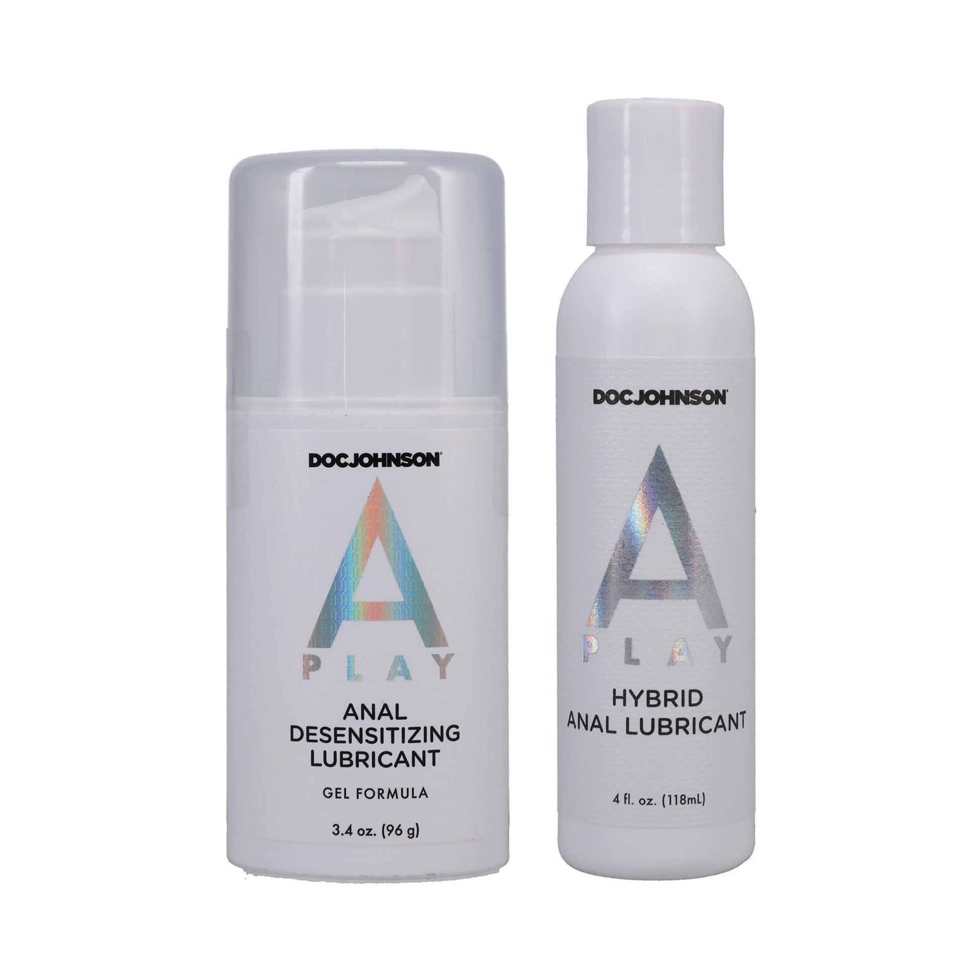 A-Play Double down 2-Piece Lube Set (Desenitizing Gel 3.4 oz & Hybrid Lubricant 4 oz)
