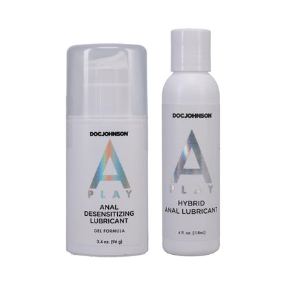 A-Play Double down 2-Piece Lube Set (Desenitizing Gel 3.4 oz & Hybrid Lubricant 4 oz)