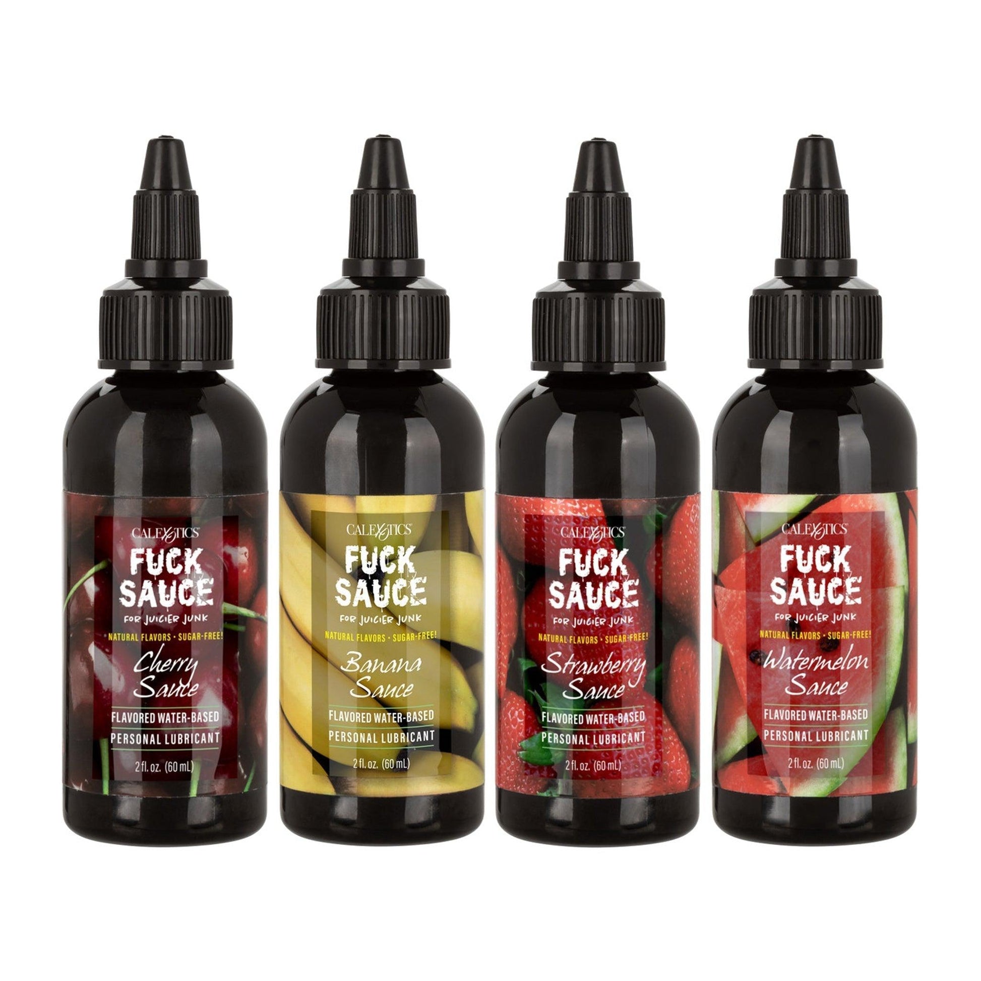 Fuck Sauce Flavored Water-Based Personal Lubricant Variety 4 Pack - 2oz (60 mL)