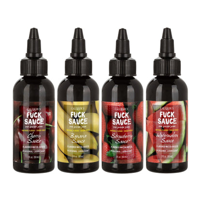 Fuck Sauce Flavored Water-Based Personal Lubricant Variety 4 Pack - 2oz (60 mL)