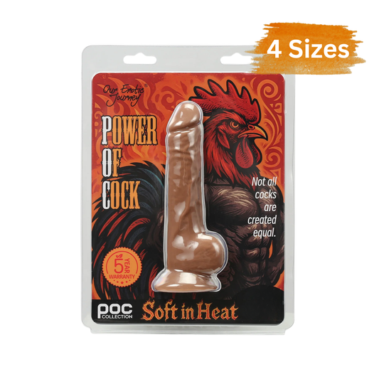 POC Dual Density Silicone Dildo – Caramel - 4 Sizes Available