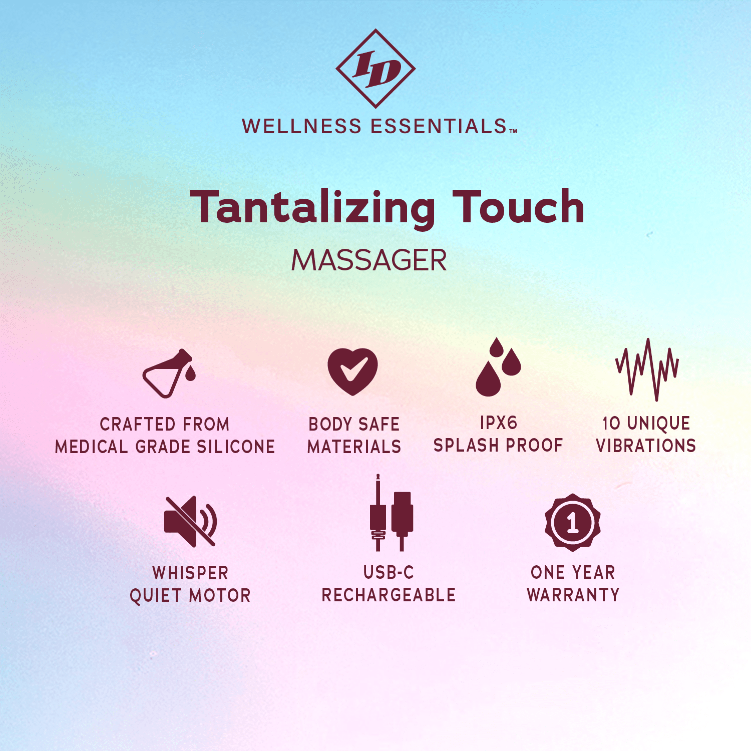ID Wellness Essentials - Tantalizing Touch Massager - Blue