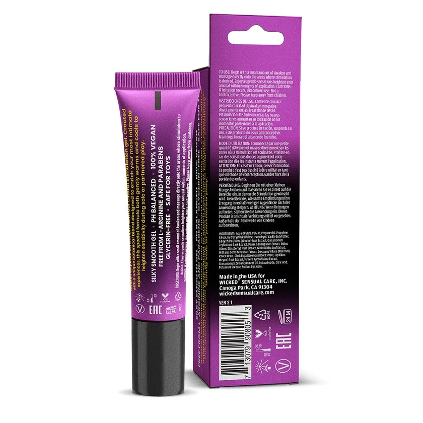 Wicked Awaken Stimulating Clitoral Massaging Gel 0.3 oz (8.6 mL)