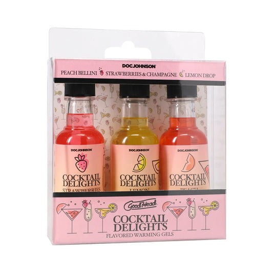 GoodHead Cocktail Delights - 2oz Flavored Warming Gels - 3-Pack