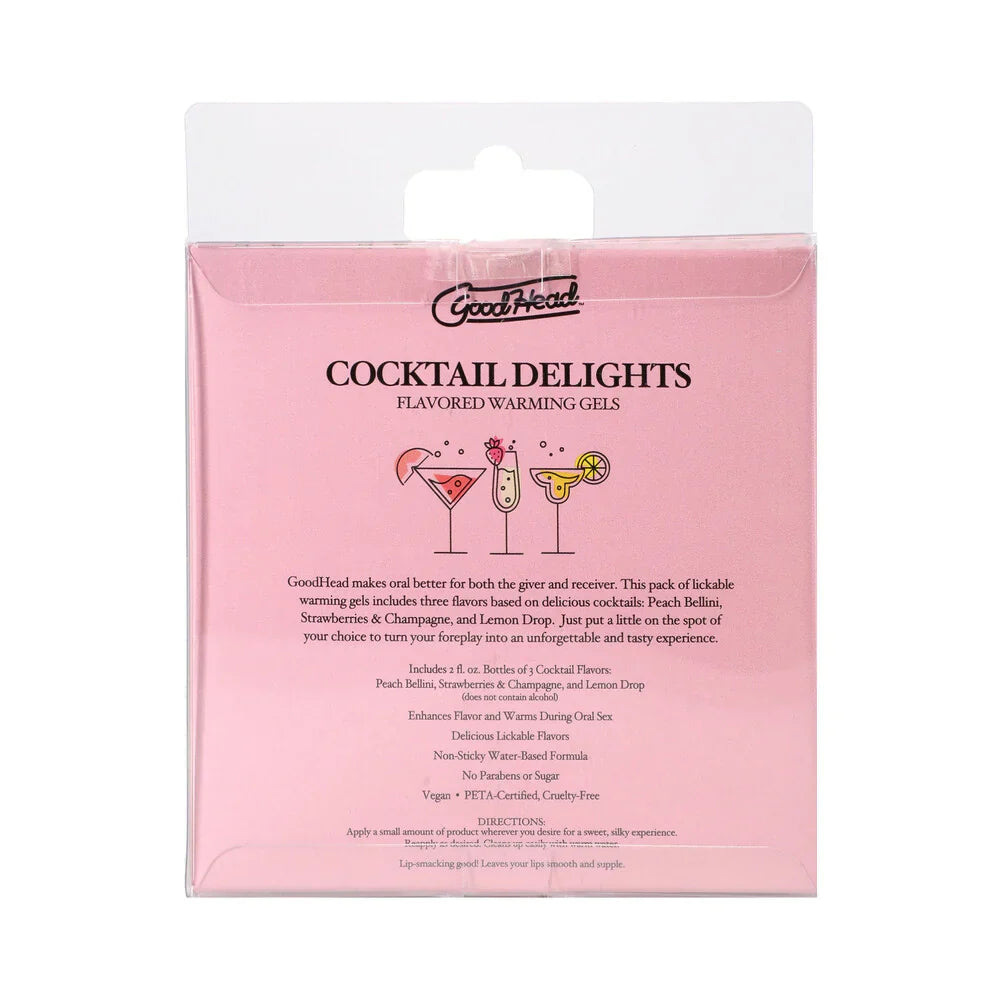 GoodHead Cocktail Delights - 2oz Flavored Warming Gels - 3-Pack