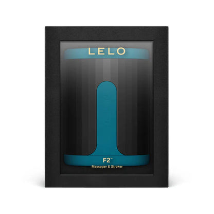 LELO F2 Massager & Stroker - Teal - w/Free LELO F1L H2o Advanced Performance Moisturizer 3.3oz