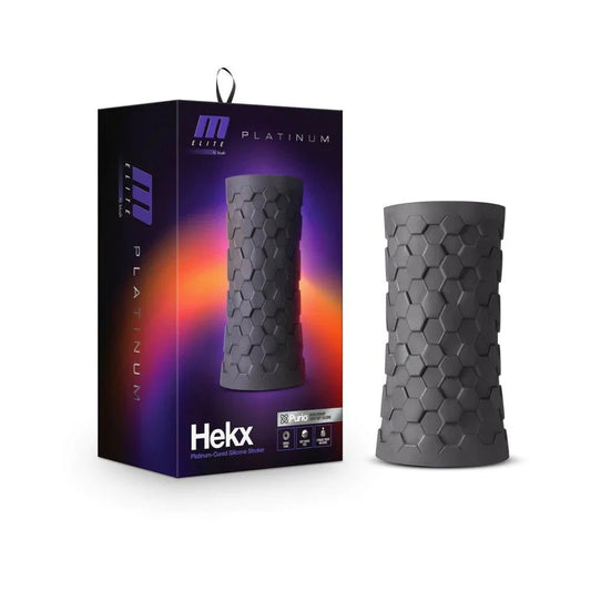 M Elite Platinum Hekx Male Stroker Black