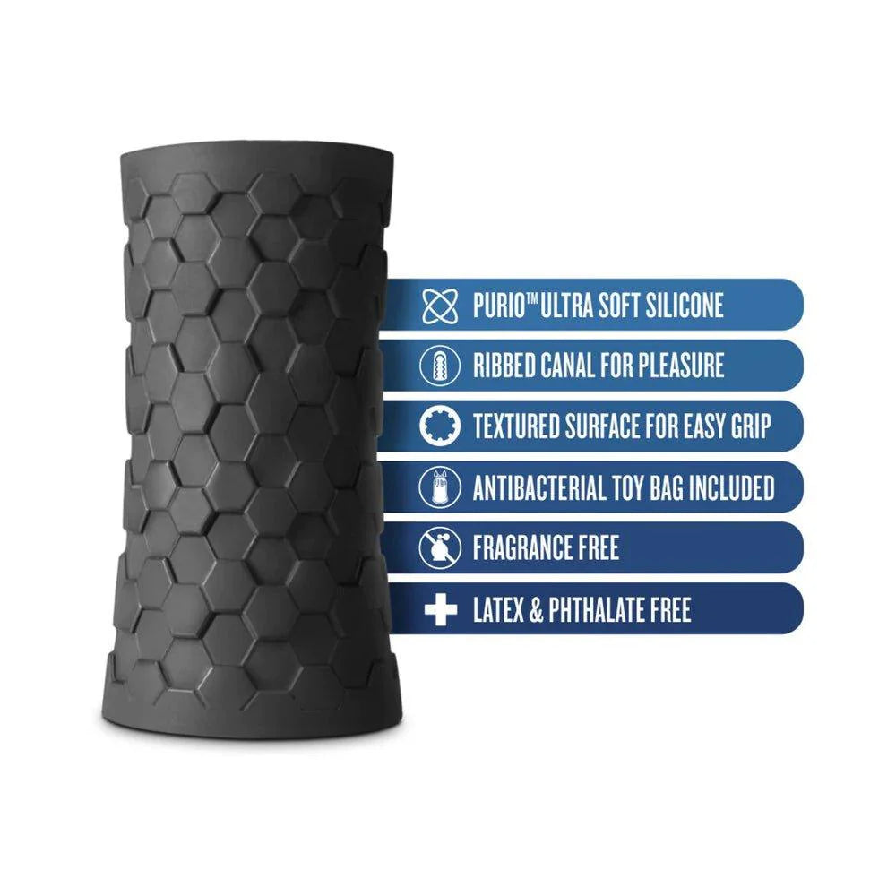M Elite Platinum Hekx Male Stroker Black