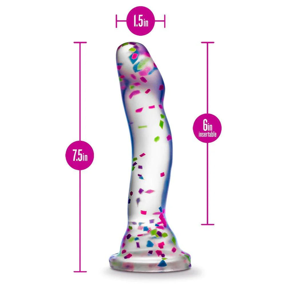 Neo Elite GITD Hanky Panky 7.5in Confetti Filled Dong - CheapLubes.com