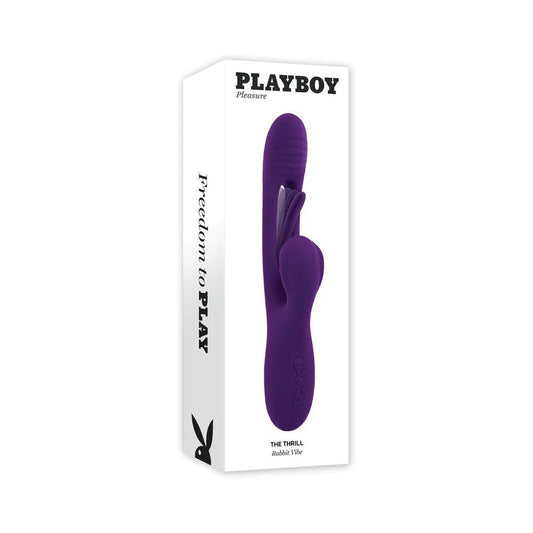PLAYBOY Thrill Dual Stimulating Vibrating Rechargeable Silicone Rabbit