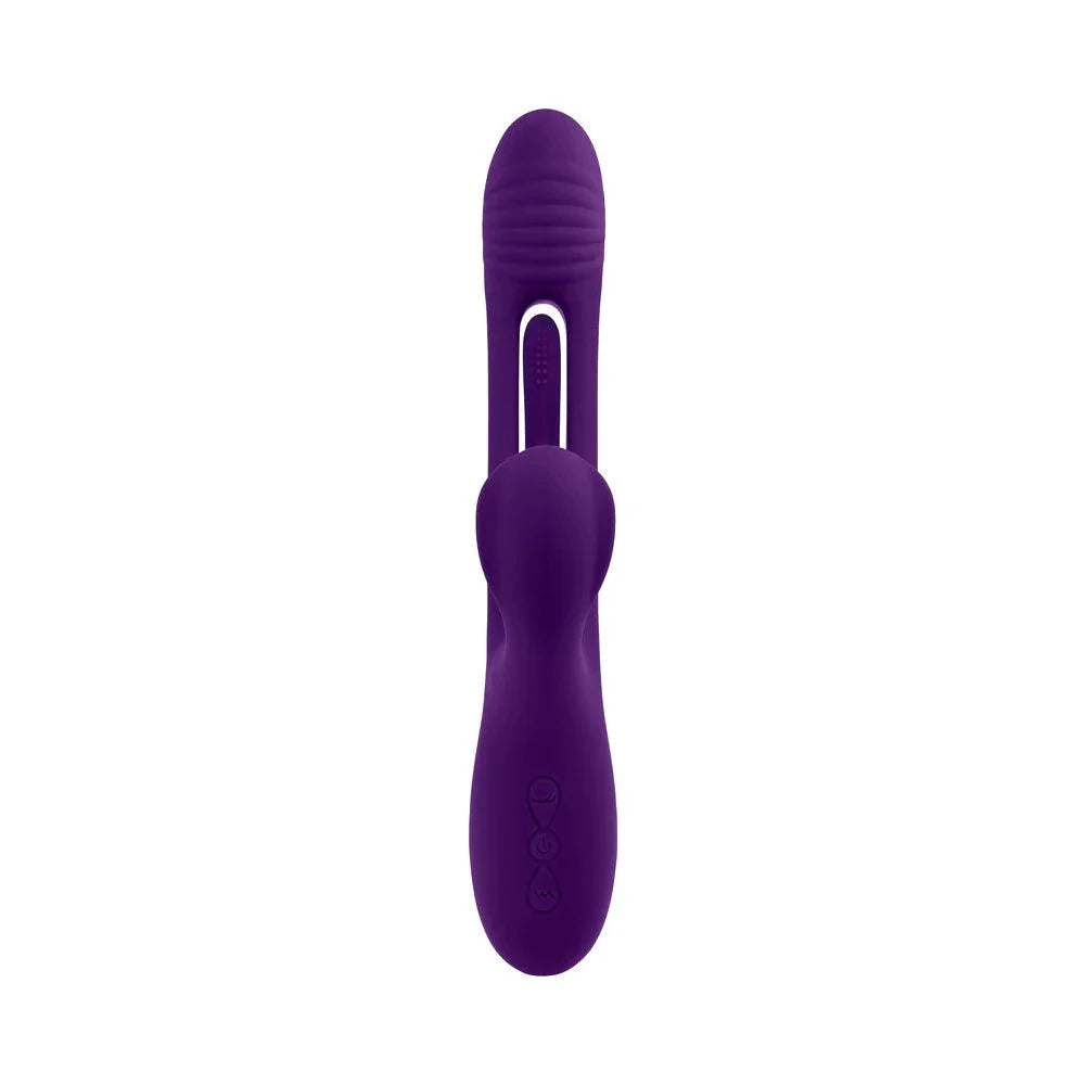 PLAYBOY Thrill Dual Stimulating Vibrating Rechargeable Silicone Rabbit