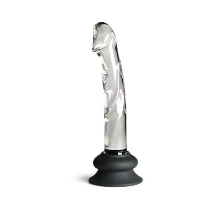 Pleasure Crystals Glass Dildo with Silicone Base - 7in SexLube.com