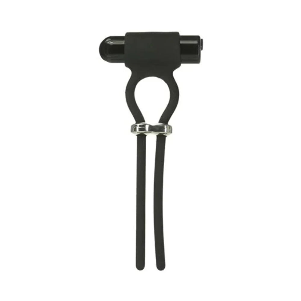 Power Bullet Bolo Adjustable Cockring W/ Rechargeable Vibrating Bullet